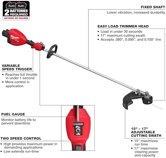D for M18 Fuel 17 Inch Dual Battery String Trimmer (Bare Tool) - Reconditioned + TPT Premium cart shopinstrumentstd