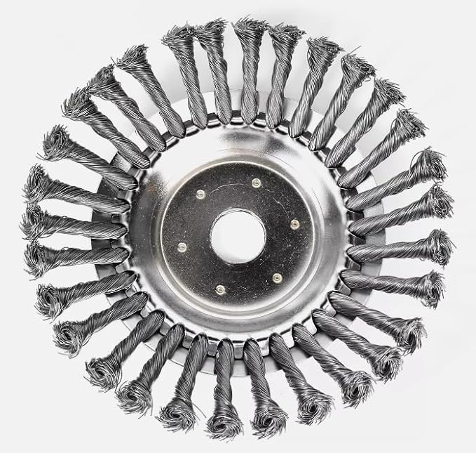 10 inch Steel Wire Wheel Brush Grass Trimmer Head Weed Cleaning Garden Cutter