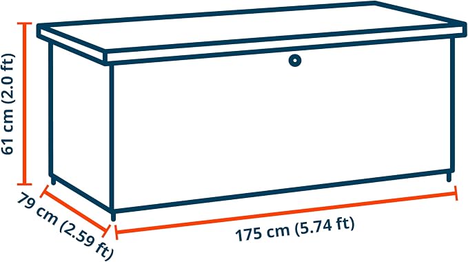 GFP PRIMEYARD 70.5×31.1×24.0 in. Deck Box Outdoor Storage Box 228 Gallon – Anthracite
