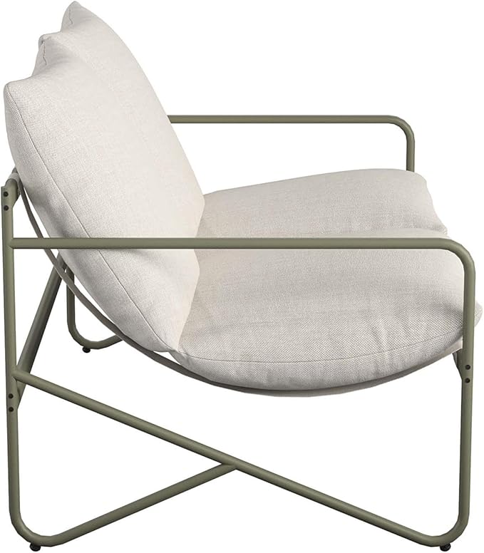 Novogratz Wrenn 4-Piece Sling and Cushion Conversation Set by The, Spanish Green