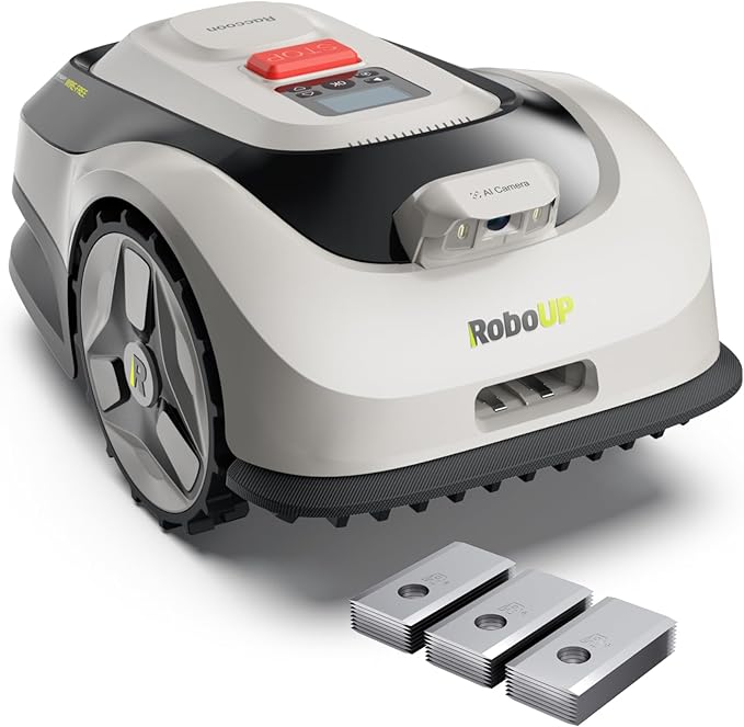 Raccoon 2 SE Robot Mower with 24Pcs Blades, Auto Mapping Robotic Lawnmower for 0.15 Acre with APP Control, Vision Navigation with AI Obstacle Avoidance, Ideal Robot Mower for Small Lawns