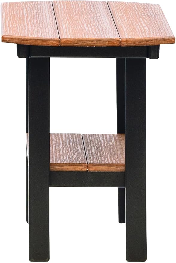 Amish Crafted Poly Oval End Table (Antique Mahogany on Black)