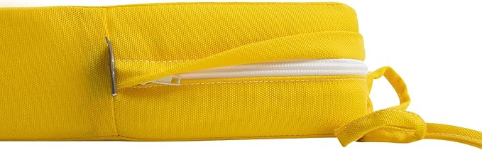 FUNHOME Outdoor Bench Cushion Cover 48 x18 x 3 inch,Water Resistant Cover with Zipper&Ties,Fade-Resistant Slipcover,Patio Porch Swing Cushion Cover Replacement Only,No Insert(Yellow)