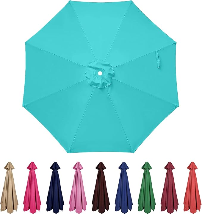 Patio Umbrella 9 ft Replacement Canopy for 8 Ribs-Canopy Only