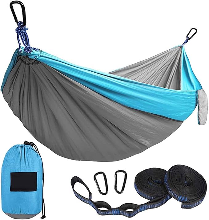 Hammocks for Outside, Camping Hammocks with Tree Straps, Parachute Hammocks, Double Hammock Swing Chair, All Accessories Included, for Outdoor, Indoor