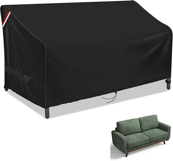 Outdoor Sofa Cover, 70 Inch Waterproof 3-Seater Bench Covers for Patio Loveseat, Couch, Glider, Heavy Duty Outside Furniture Couch Cover - 70" L x 38" W x 35" H