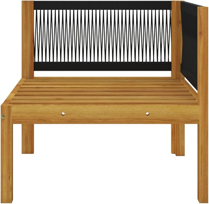 2-Seater Patio Bench with Cushions Solid Acacia Wood, Outdoor Patio Sectional, Outdoor Sofa Set, Furniture Conversation Sets, Outdoor Porch Furniture for Balcony, Yard
