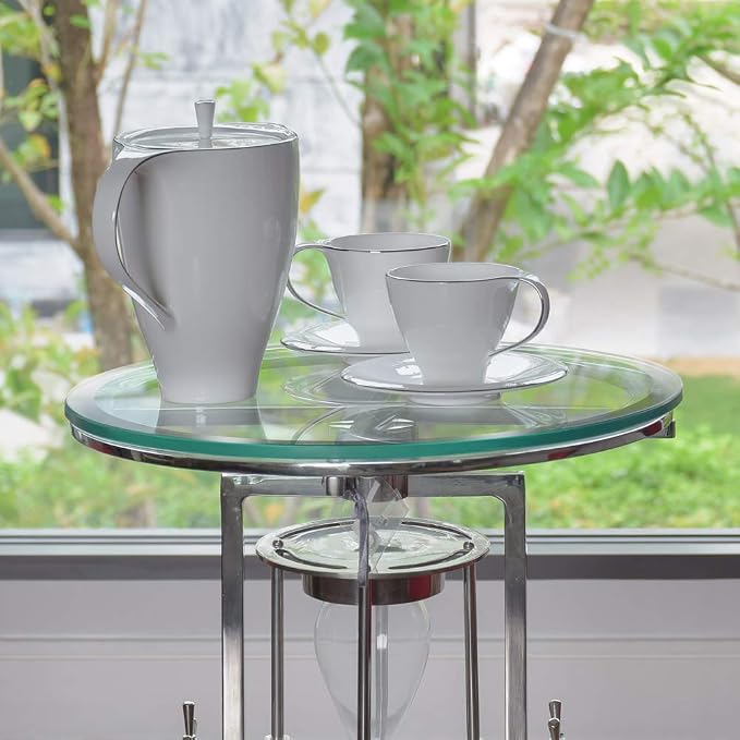 Dulles Glass 27 inch Round Glass Table Top - Tempered - 1/2" Thick Glass Surface, Safe Beveled Edge, Multipurpose for Dining Table, Patio, Coffee and End Table