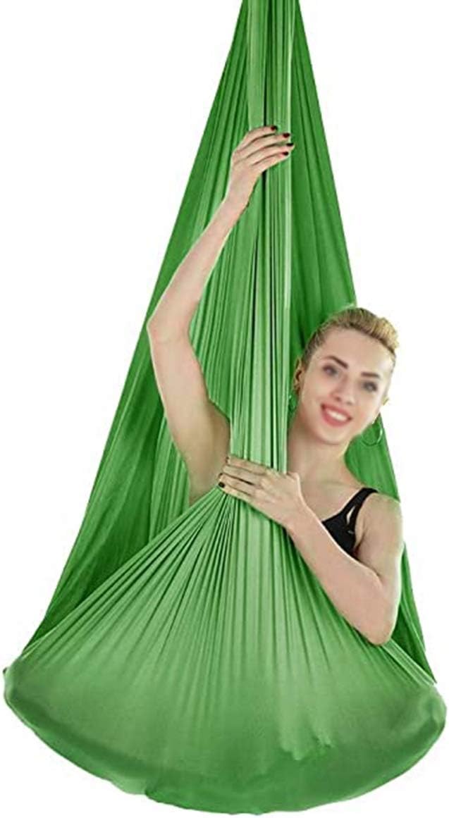 Therapy Sensory Swing Indoor Yoga Hammocks for Children Kids Or Adults Swings Ideal Autism ADHD and SPD Hardware (Color : Green, Size : 150 x 280 cm)
