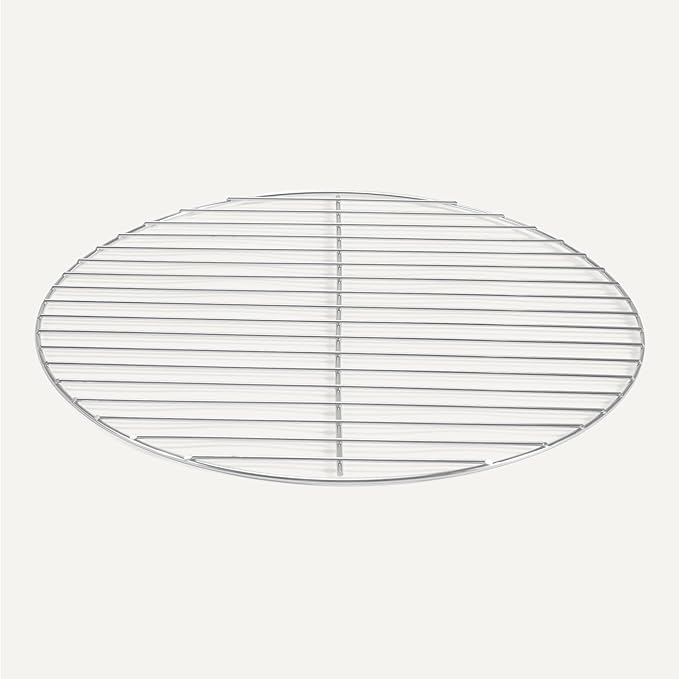 Amazon Basics Replacement Cooking Grate for 16 Inch Charcoal Grill, Round Chromed Iron Steel Grilling Rack Grid, 14.7 inch, 2-Pack, Silver
