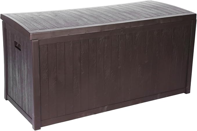 Large Outside Storage Box Container Lockable Deck Storage Box Waterproof for Furniture Outdoor Cushions Garden Pool Tools