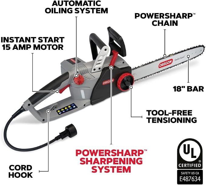 Oregon CS1500 Self-Sharpening Electric Chain Saw