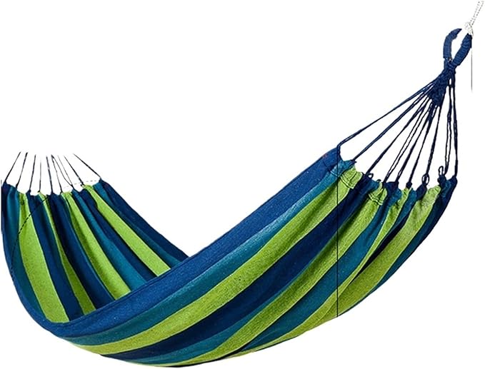 150-300KG Outdoor Hammock Portable Tree Hanging Bed Swing Chair for Garden Camping Beach Yard Travel(Blue)