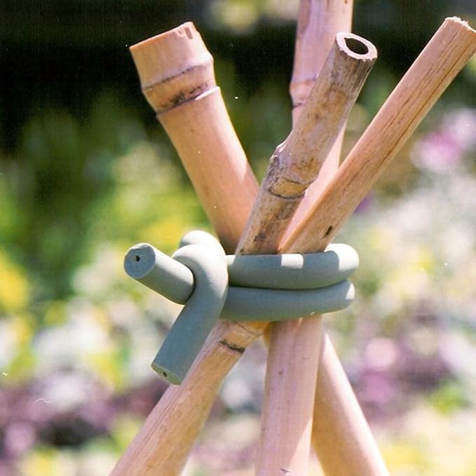 Tierra Garden Plant Tie - Original Soft Tie, Flexible Rubber Ties for Plants - 16.4 ft - Green Rubber