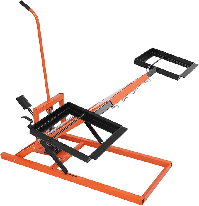 Lawn Mower Lift with Hydraulic Jack,500Lbs Zero Turn Mower Lift, Wheel Span Adjustable,Lawn Mower Jack with Hydraulic Foot Pedal,Lawn Mower Lift for Maintenance and Repair