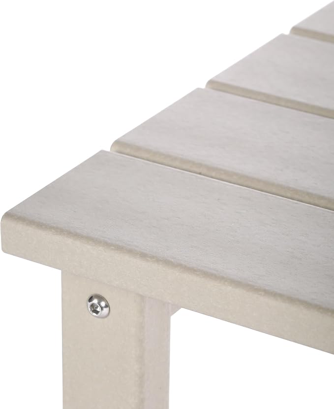 WestinTrends Malibu Kids Outdoor Patio Furniture HDPE Adirondack Square Side Table, Sand