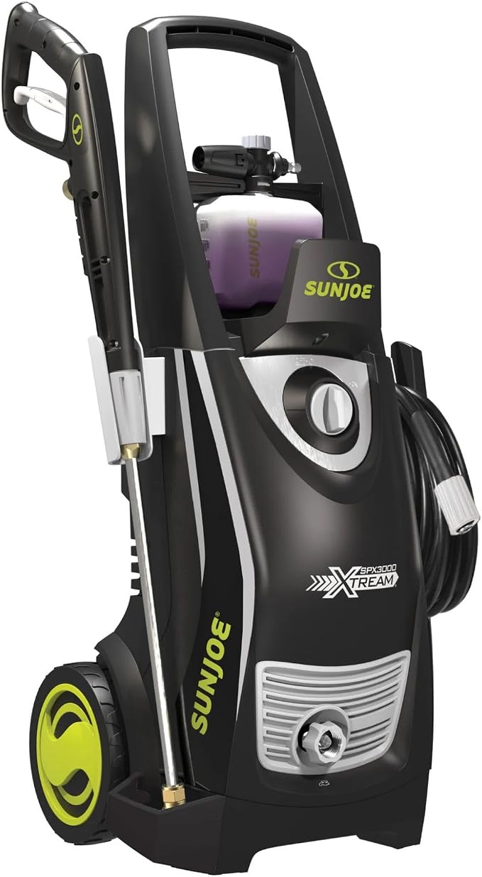 Sun Joe SPX3000-XT XTREAM 2,200 PSI Pressure Washer with 14.9A Motor, Includes 4 Quick-Connect Nozzles, High-Pressure Hose, Garden Hose Adapter, and 35-Foot Power Cord