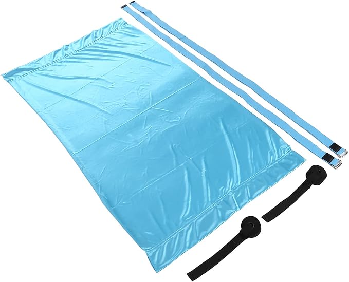 Yoga Hammock Handstand Split Leg Stretchable Aerial Yoga Swing, Adjustable Portable Elastic Hammock with Door Anchors and Straps for Home Gym Yoga Training (Sky Blue)