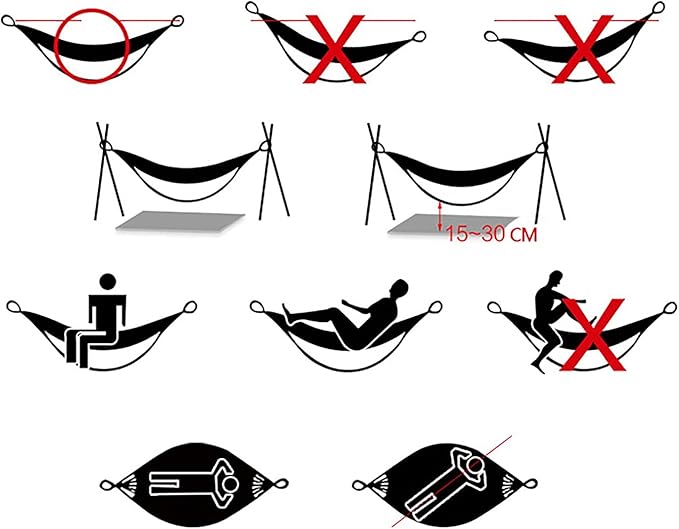 Camping Hammock, Outdoor Hammock Portable Large Hammock for Patio Yard Garden Multiples with Carrying Bag, Load Capacity Up to 200 Kg(B)