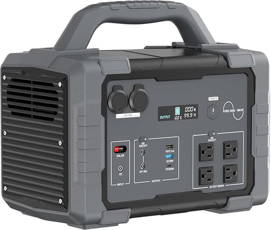 1000W Portable Power Station 1024Wh LiFePO4, 1024Wh Backup Battery，Solar Generator for Home Emergency Camping