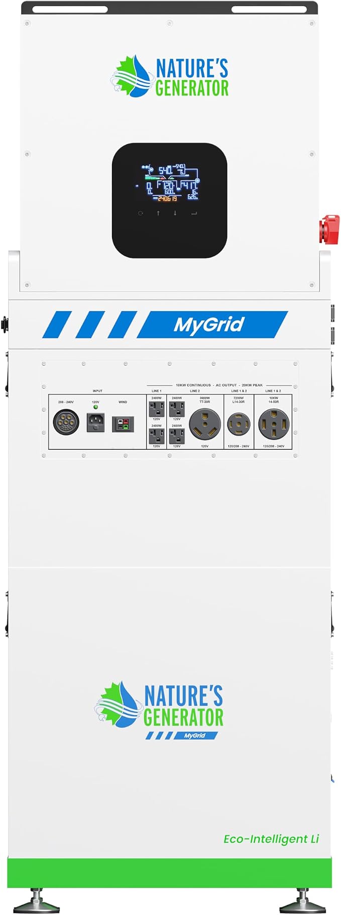 Nature’s Generator MyGrid Lithium 10K Solar Generator with Plug&Play Design
