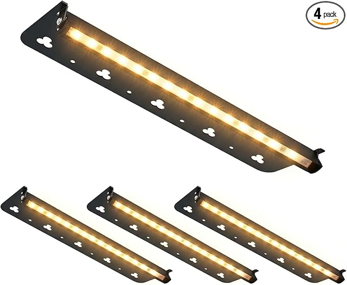 12inch Retaining Wall Lights 5W LED Hardscape Paver Lighting,2700K Soft White Waterproof Outdoor Step Lights,12V AC/DC Low Voltage Landscape Lighting-4Packs