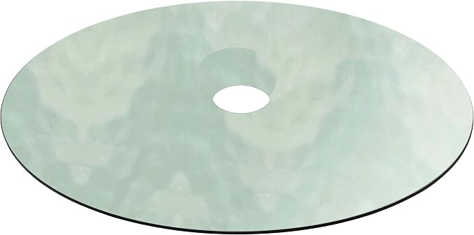 36" Round Glass Table Top with 2 Inch Umbrella Hole, 3/16" Thick Flat Polished Edge Tempered Finished for Patio, and Outdoor Tables, Only Glass (36 inch)