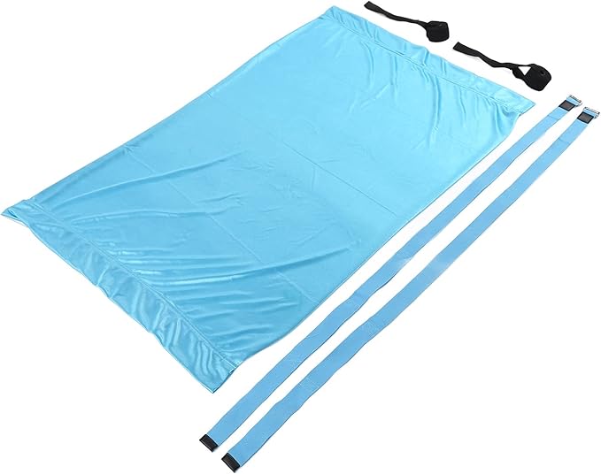 Yoga Hammock Handstand Split Leg Stretchable Aerial Yoga Swing, Adjustable Portable Elastic Hammock with Door Anchors and Straps for Home Gym Yoga Training (Sky Blue)