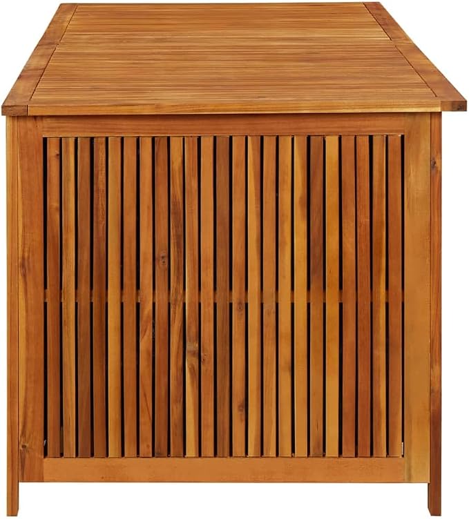 Wooden Deck Box Large Outdoor Storage for Patio Furniture, Garden Tools, Pool Supplies, Outdoor Backyard Patio Storage Deck Box Container, 68.9"x31.5"x29.5" Solid Acacia Wood