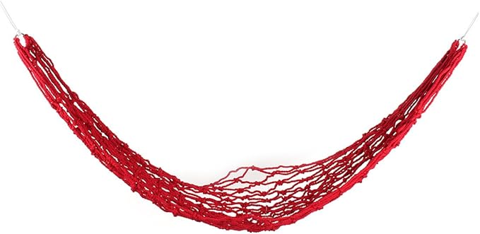 Ruilogod Outdoor Camping Travel Home Twist Rope Hammock 220 x 150cm Red (id: 2f1 7b0 3b3 9d5 b82