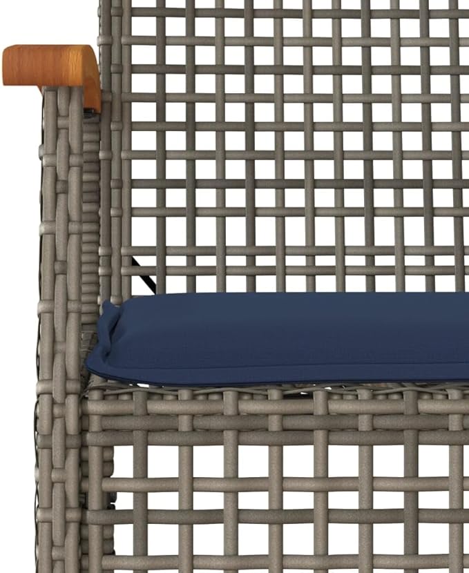 Patio Furniture Sets,Outdoor loveseat,Patio Conversation Sets,5 Piece Patio Dining Set with Cushions Gray Poly RattanSuitable for Patio, Garden, Gazebo Low