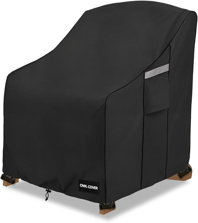 Outdoor Chair Covers 37" W x 40" D x 36" H,600D Heavy Duty Waterproof Patio Chair Cover,Outdoor Furniture Covers for Lawn/Garden Chiar,Black