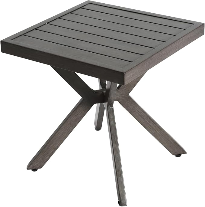 Aluminum Cast Side Table, Versatile for Indoor or Outdoor Use, Lightweight and Portable, Comes with Protective Coating for Longevity