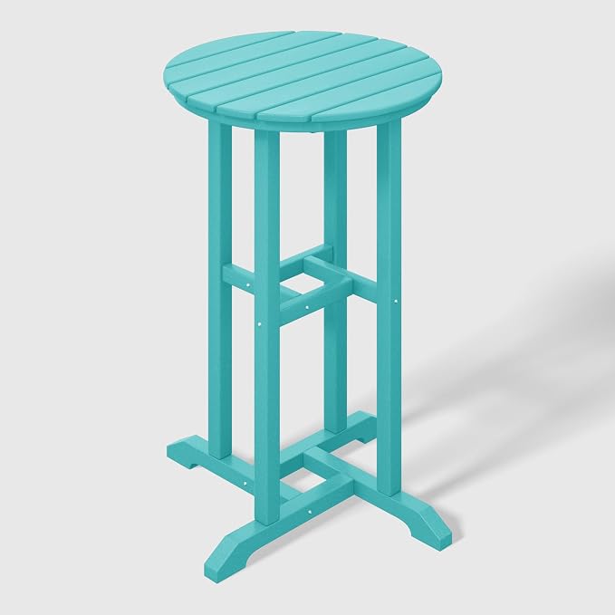 WestinTrends Malibu 37" Counter Height Round Outdoor Patio Bistro Bar Table, Turquoise