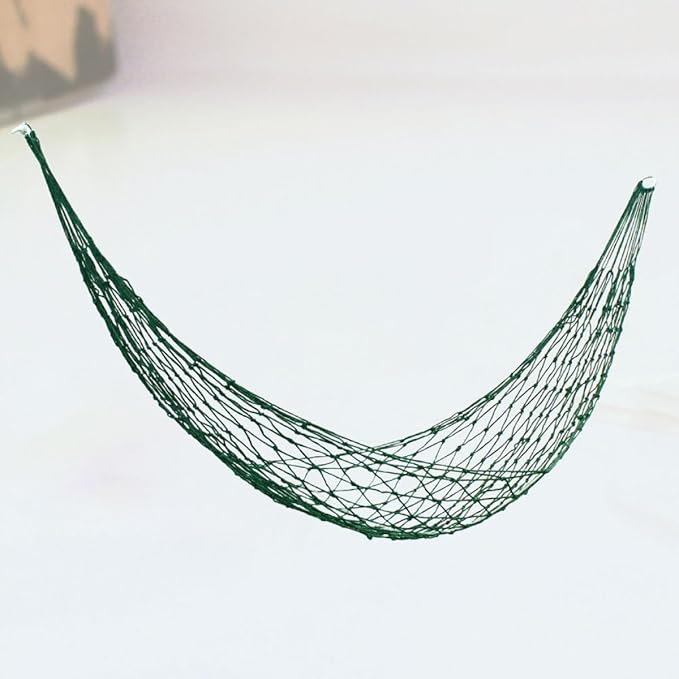 FOMIYES Outdoor Portable Hammock Mesh Nylon Camping Leisure Hammock for Adults 230x80cm Green 5.5mm Rope Garden Travel Swing