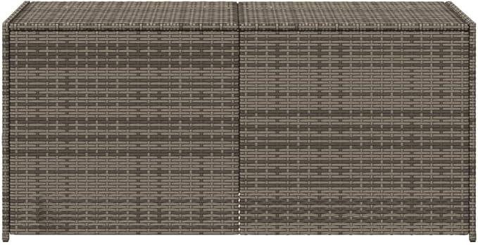 Garden Storage Box Gray 74.8 Gal Poly Rattan Outdoor storage box Outdoor furniture Deck storage box Suitable for patios, decks, gardens.