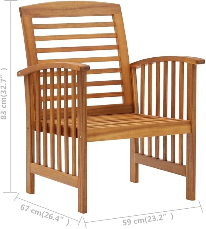 Patio Lounge Set,Outdoor Patio Furniture,Outdoor Chat Conversation Set,Garden Furniture Sets,for Patio,Backyard,Garden,Outdoor,5 Piece Solid Acacia Wood