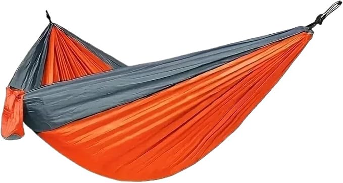 Hammocks, Double Portable Hammock for Camping Lightweight Nylon Parachute for Backpacking Travel Beach Backyard Patio Hiking Amaca,for Outside(Orange)