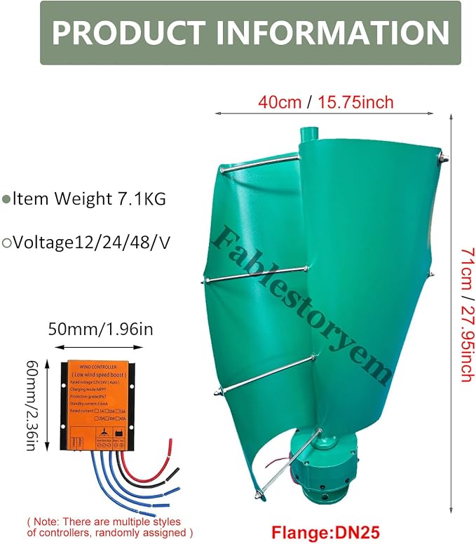 12000W Vertical Wind Power Turbine Generator Kit,12V/24V/48V Portable Maglev Wind Turbine Generator with Charge Controller for Boats Cabins Mobile Homes,A-12V
