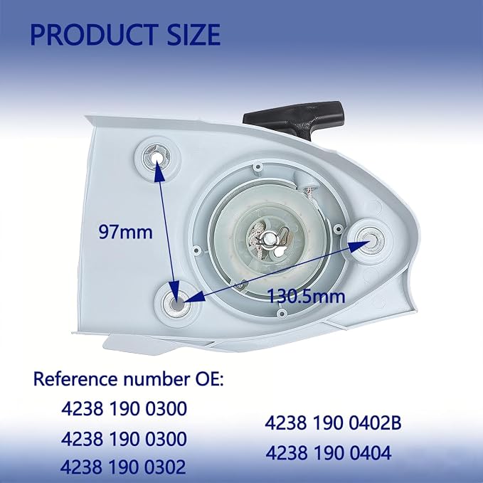 Recoil Starter for Stihl Chainsaw TS410 TS420 TS480i TS500i Concrete Cut-Off Saws, Replaces 4238-190-0300 4238-190-0404, 3 Pack
