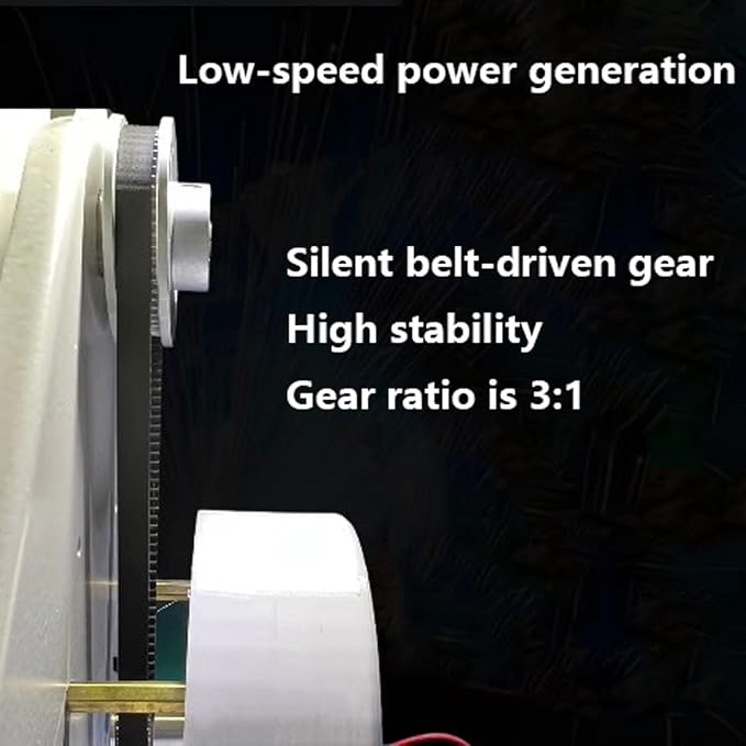 100W Water Turbine Generator, Atmospheric Water Generator, Low Speed Hydroelectric Generation Equipment, Outdoor Waterwheel Micro Hydro Generators for Creek