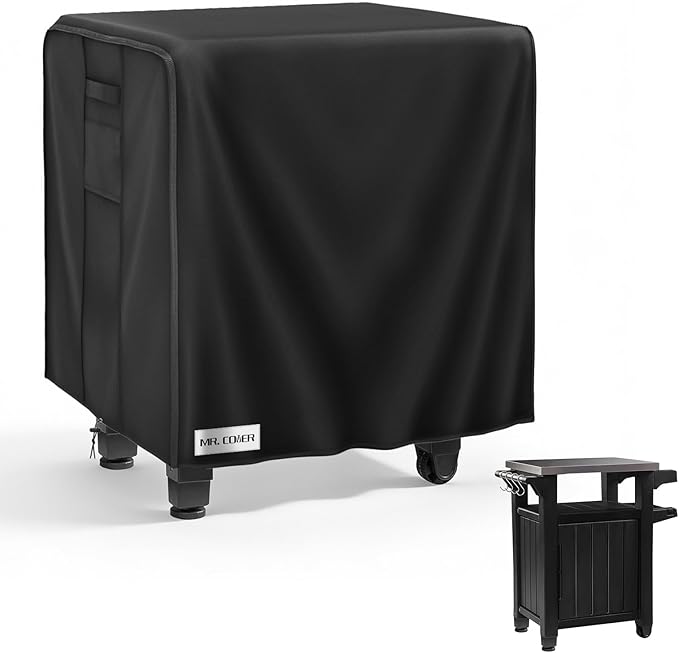 MR. COVER Outdoor Prep Table Cover, Compatible with 36 inch Keter Unity Small Portable Table, 600D Heavy Duty Waterproof for Grill Dining Kitchen Island Cart Protective, Outdoor Storage Cabinet Cover