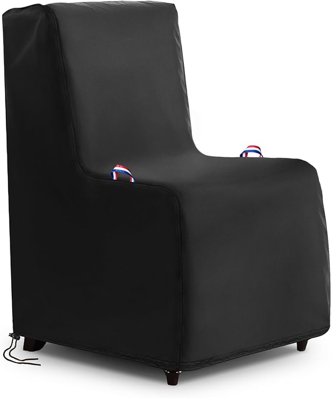 Outdoor Chair Covers Waterproof, 600D Waterproof Recliner Chair Covers, Patio Chair Covers for Outdoor Recliner Chair with 2 Handle & Zipper, Black