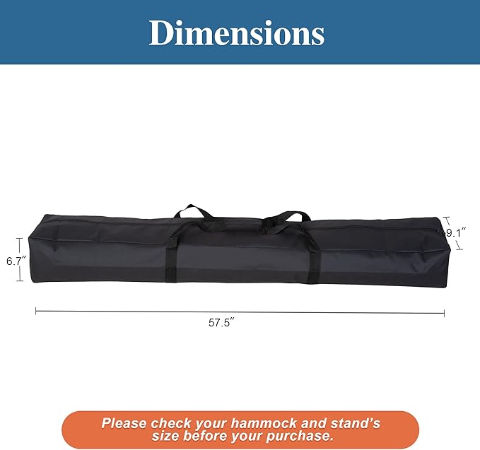 SUNCREAT Heavy Duty Double Hammock and Stand, Extra Large Hammock Carrying Bag with Zipper, Outdoor Hammock with Stand and Storage Bag