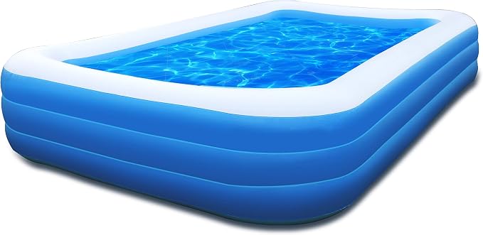 Inflatable Swimming Pool, Blow up Pool, Above Ground Swimming Pools for Family,Pool for Adults 120x72x22 inch Full-Sized Inflatable Pools for Outdoors, Backyard