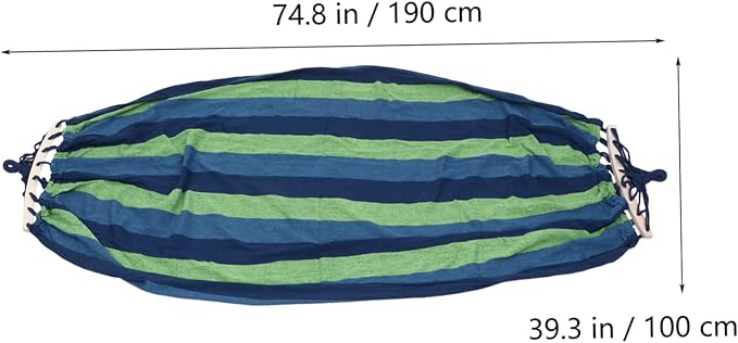 LIOOBO Portable Outdoor Canvas Hammock Double Camping Swing Breathable for Garden Beach and to Assemble Relaxation for Nature Lovers