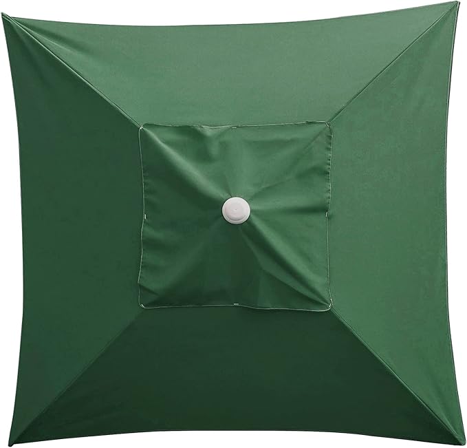 DULRLLY 6.6 x 6.6 Ft Square Umbrella Replacement Cover Patio Umbrella Replacement Canopy for 4 Ribs Umbrella Top Replacement Waterproof Outdoor Umbrella Fabric Replacement for Garden Umbrellas