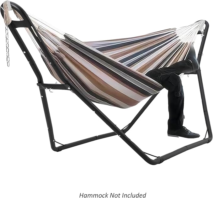 Universal Heavy-Duty Steel Hammock Stand, 110 * 35 * 45in for 2 People, Portable Design,for 9.5 to 14 ft Hammocks,Ideal for Outdoor Balconies, porches, patios, Decks and backyards.