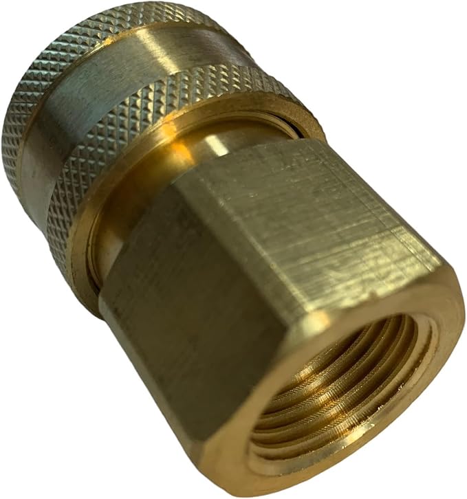 Pressure Washer Female Quick Connect Socket Coupler (Important Note: Thread Diameter Measures Almost 7/8 Inch on a 1/2 NPT Size) 1/2 NPT is The Orifice Dimension!