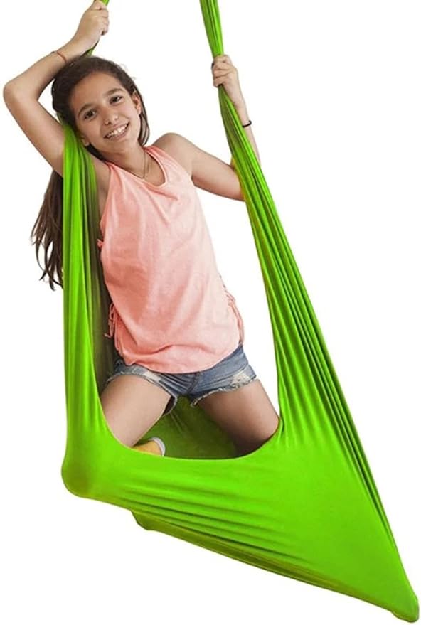 Sensory Swing Hammock Swings Indoor Outdoor 360° Swivel Cuddle Hammock for Child and Adults with Special Needs Therapy Autism (Size : 100 * 280CM/39 * 110in)